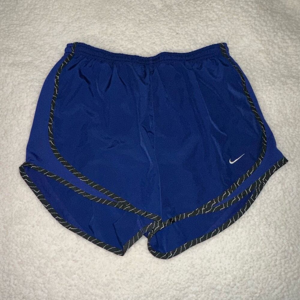 Nike Dri-fit Running Shorts Blue Black Pattern Women’s Size Medium Gently Worn N
